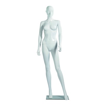 Economy Gloss White Female Abstract Mannequin - Hands at Side