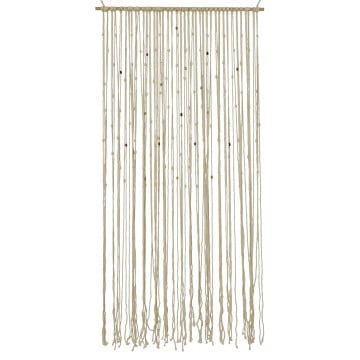 White Cotton Knot Hanging Curtain - 200cm