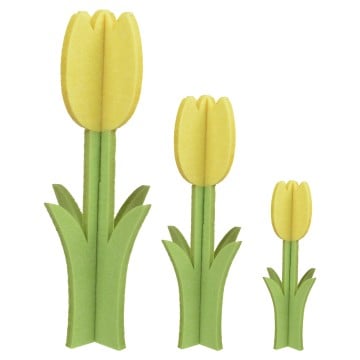 Yellow Felt Tulips
