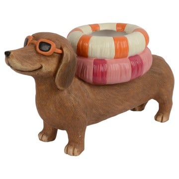 Brown Dog Mannequin With 2 Rubber Rings - 28.5cm