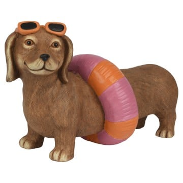 Brown Dog Mannequin With Inflatable Ring - 27cm