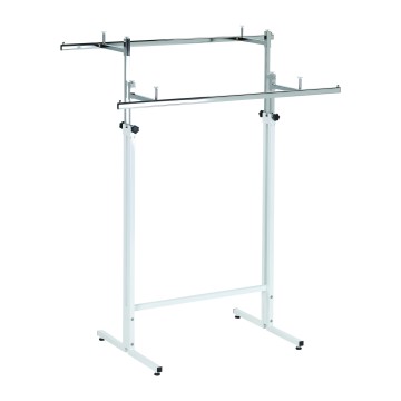 Gloss White Merchandising Rails - Adjustable Merchandiser - 120 - 190cm