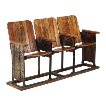 Blue City Wooden Cinema Chairs - 3 Seats