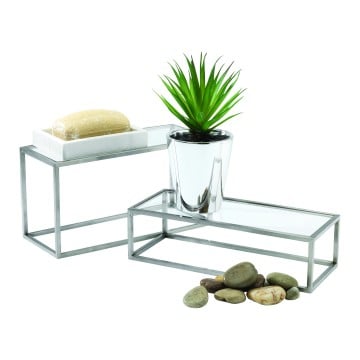 Metal Frame Display Steps - Silver