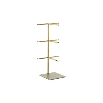 3 Tier Metal Glasses Stand - Gold - 32 x 16 x 12cm
