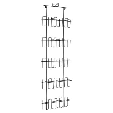 Wall Mounted Card Display - Black - 124 x 43 x 4cm