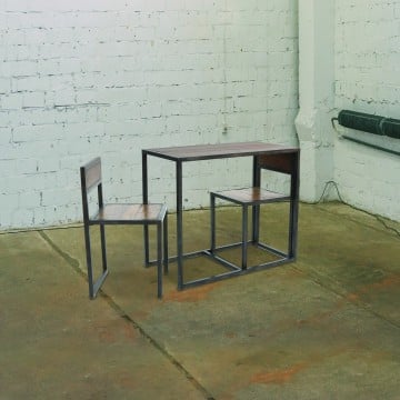 Blue City Table & Chairs Set - 90 x 47 x 77cm