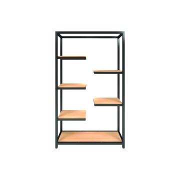 Frax35 Wide Staggered Shelving Unit - 240 x 120 x 44cm