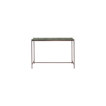 Blue City Wood & Copper Tall Table - 39 x 122 x 82cm