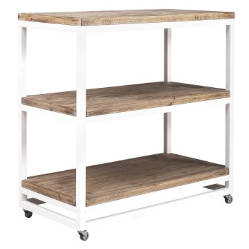 Wood Shelving Unit With Wheels