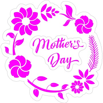 Spring Mothers Day Window Cling - Centre - 70 x 70cm