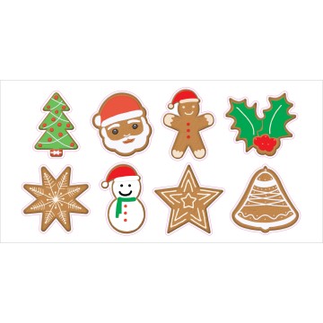 Gingerbread Selection Window Cling - 49 x 80cm