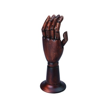 Dark Wooden Mannequin Display Hand - 29cm