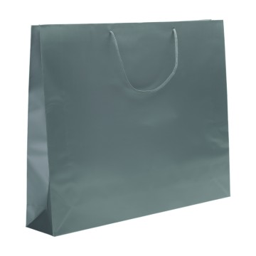 Grey Laminated Matt Paper Carrier Bags - 52 x 42 + 10cm