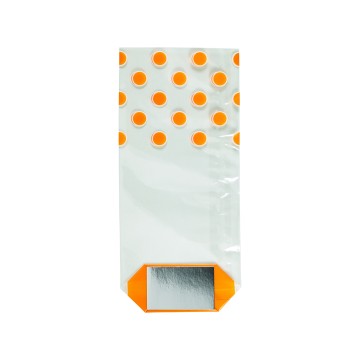 Orange Dot Cellophane Gift Bags Minipack - 10 x 22cm