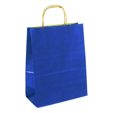 Navy Blue Matt Twisted Handle Paper Carrier Bags