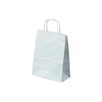 White Matt Kraft Paper Carrier Bags