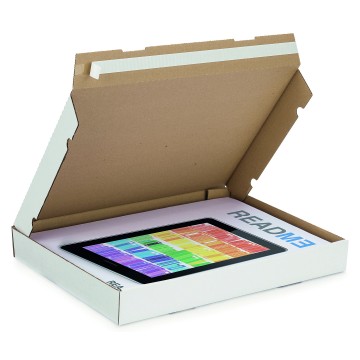 Flat White Cardboard Postal Boxes With Adhesive Strip - 215 x 155 x 50mm
