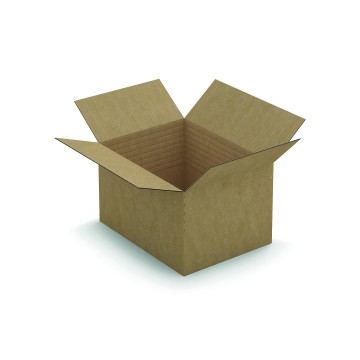 Single Wall Varidepth Brown Cardboard Boxes With Crash-Lock Base