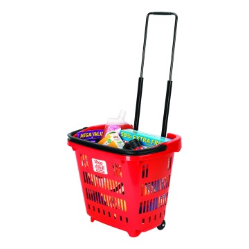 Telescopic Shopping Baskets - Red