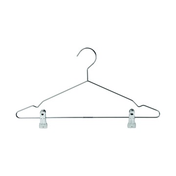 Chrome Wire Metal Clothes Hangers - 40cm