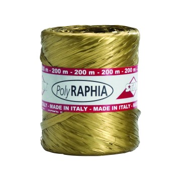 Gold Raffia Ribbon - 200m