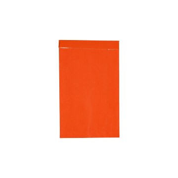 Mandarin Orange Deluxe Plain Paper Bags - 12 x 20 + 4cm