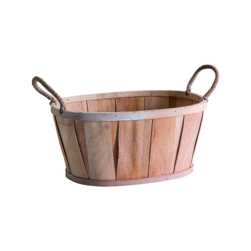 Bamboo Display Basket - Brown - 25 x 25 x 12cm