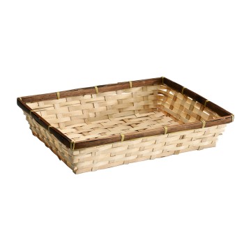 Bamboo Rectangle Display Basket - 24 x 30 x 7cm