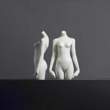 Bloomsbury Matt White Female Body Form with Arms - 3/4 Torso