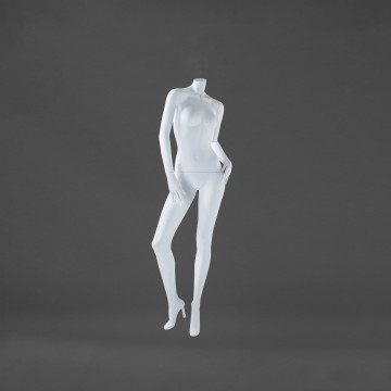 Nell Matt White Female Headless Mannequin - Hand on Hip