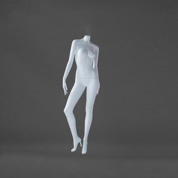 Nell Matt White Female Headless Mannequin - Knee Bent