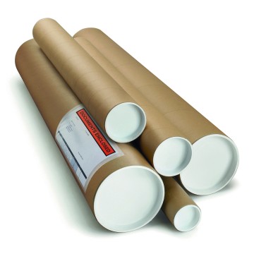 Brown Cardboard Postal Tubes - 63 x 483mm