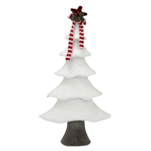 Christmas Tree With  White & Red Star - 45 x 16 x 87cm