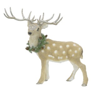 Reindeer With Green Scarf - 63 x 34 x 75cm
