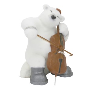 Polar Bear Playing The Cello - 34 x 34 x 44cm