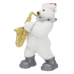 Polar Bear Playing the Sax - 33 x 27 x 51cm