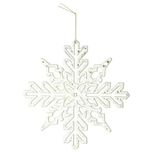 Hanging Snowflake - Gold & White - 23cm