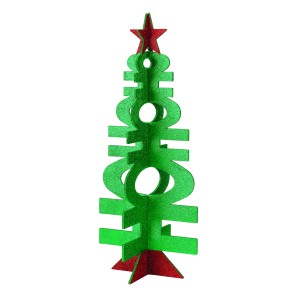 Hohoho Green & Red Christmas Tree
