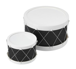 Glitter Drums - Black/White