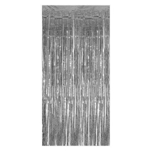 PVC Shimmer Curtain - Shiny Silver - 90 x 200cm