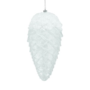 Hanging Pinecone Glitter - Clear