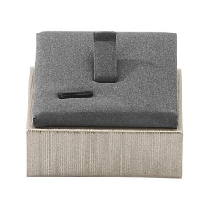 Elegance Grey Fabric Ring Display Box