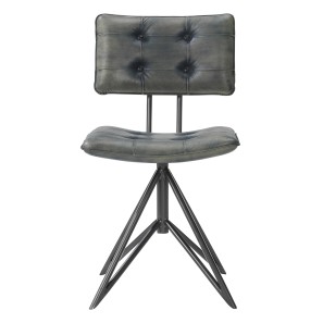 Geometric Base Leather Chair - 87cm