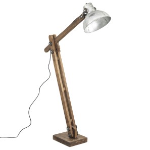 Wood & Metal Anglepoise Lamp - 110 x 60 x 33cm