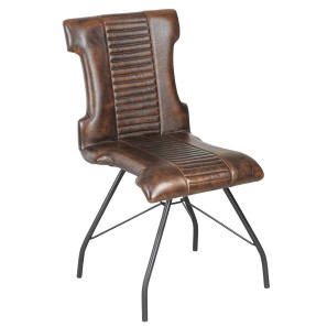 Ergonomic Leather & Iron Chair - 91 x 61 x 46cm