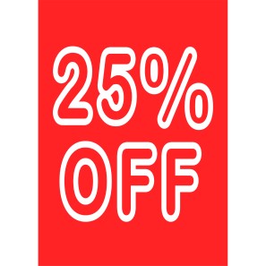 Sale Cards - Red & White - 25% Off