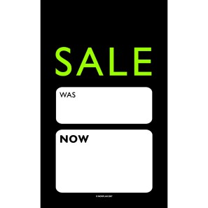 Vibrant Sale Hanger Tickets - Lime - 73 x 122cm