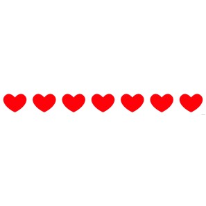 I Love Sale Streamers - Hearts - 100 x 12cm