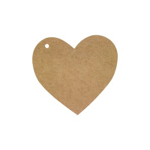 Heart-Shaped Brown Kraft Swing Tags